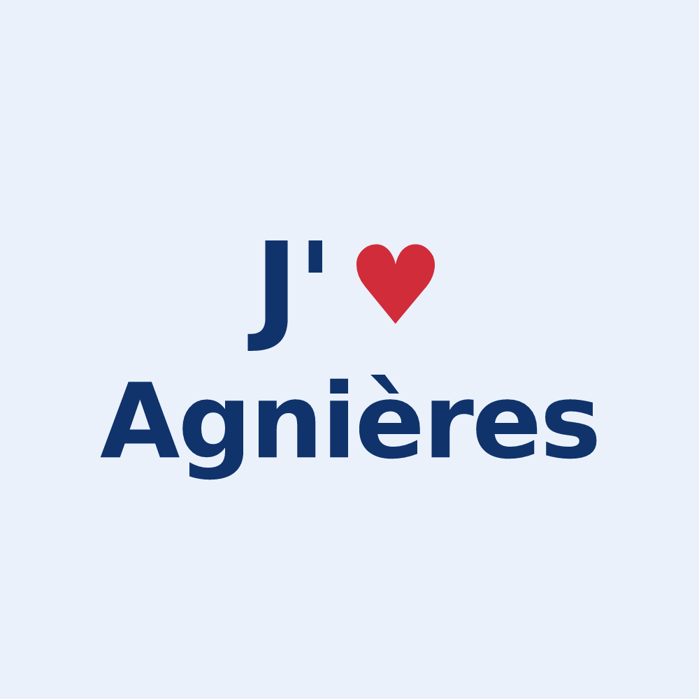Sticker personnalisé Agnières — design J'aime Agnières