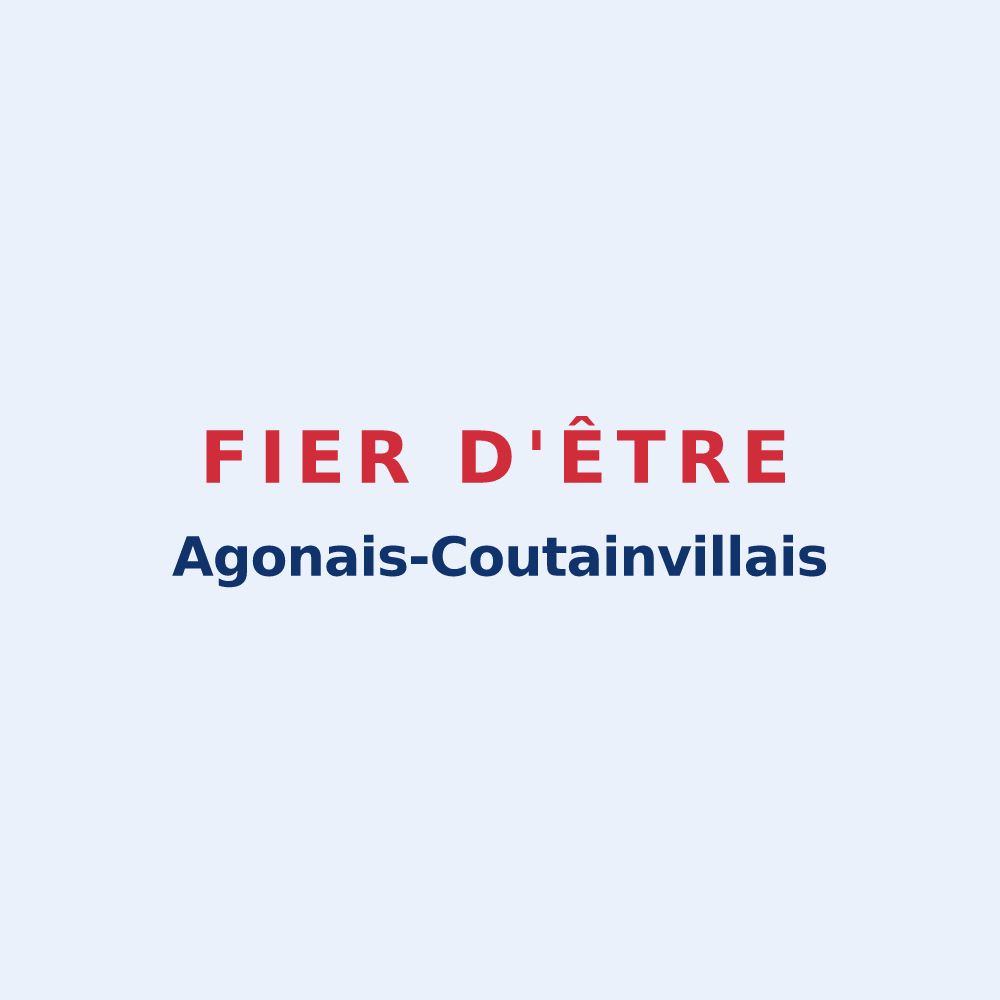 Sticker « Fier d'être Agonais-Coutainvillais » — design pour Agon-Coutainville