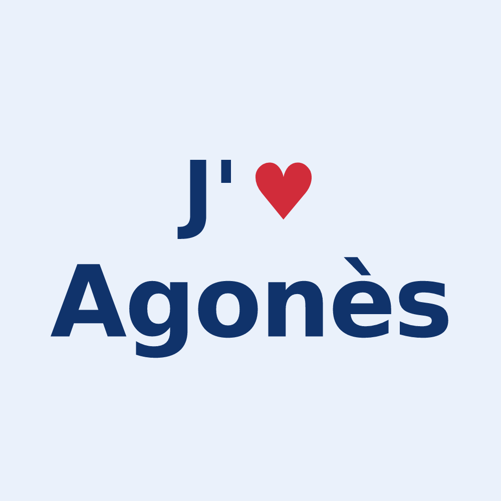 Sticker personnalisé Agonès — design J'aime Agonès