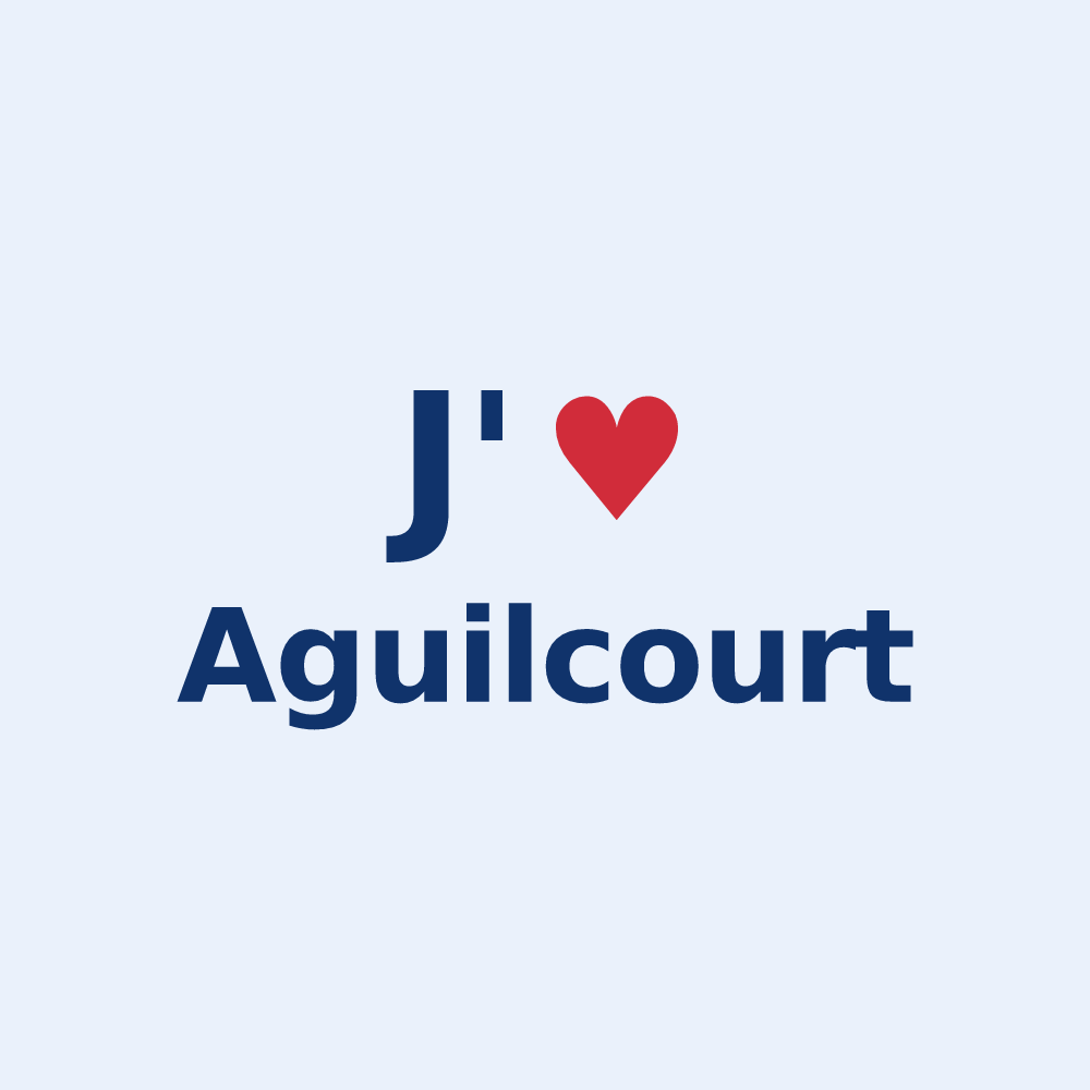 Sticker personnalisé Aguilcourt — design J'aime Aguilcourt