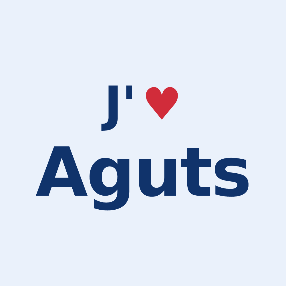 Sticker personnalisé Aguts — design J'aime Aguts