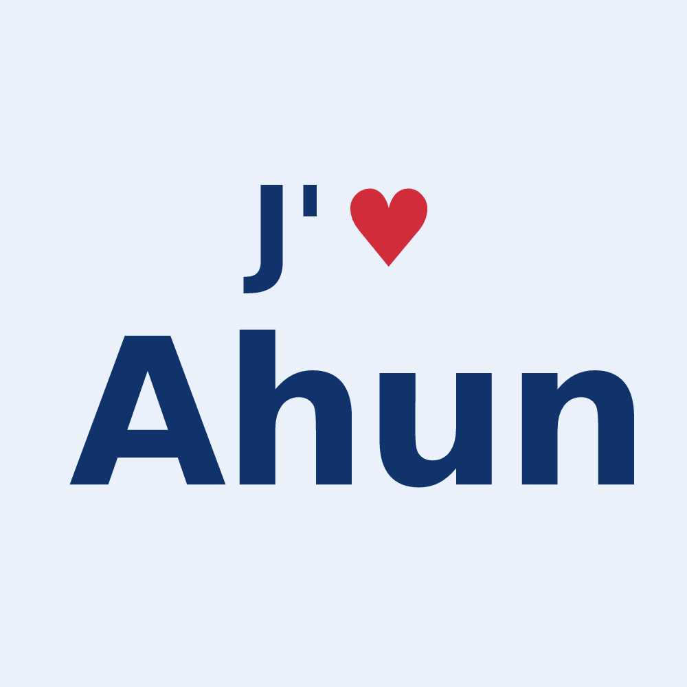 Sticker personnalisé Ahun — design J'aime Ahun