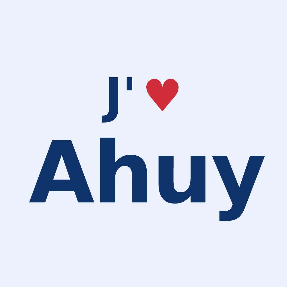 Sticker personnalisé Ahuy — design J'aime Ahuy