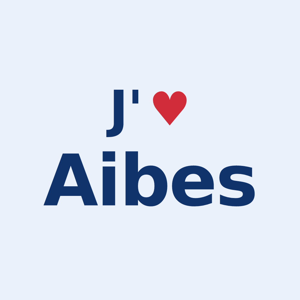 Sticker personnalisé Aibes — design J'aime Aibes