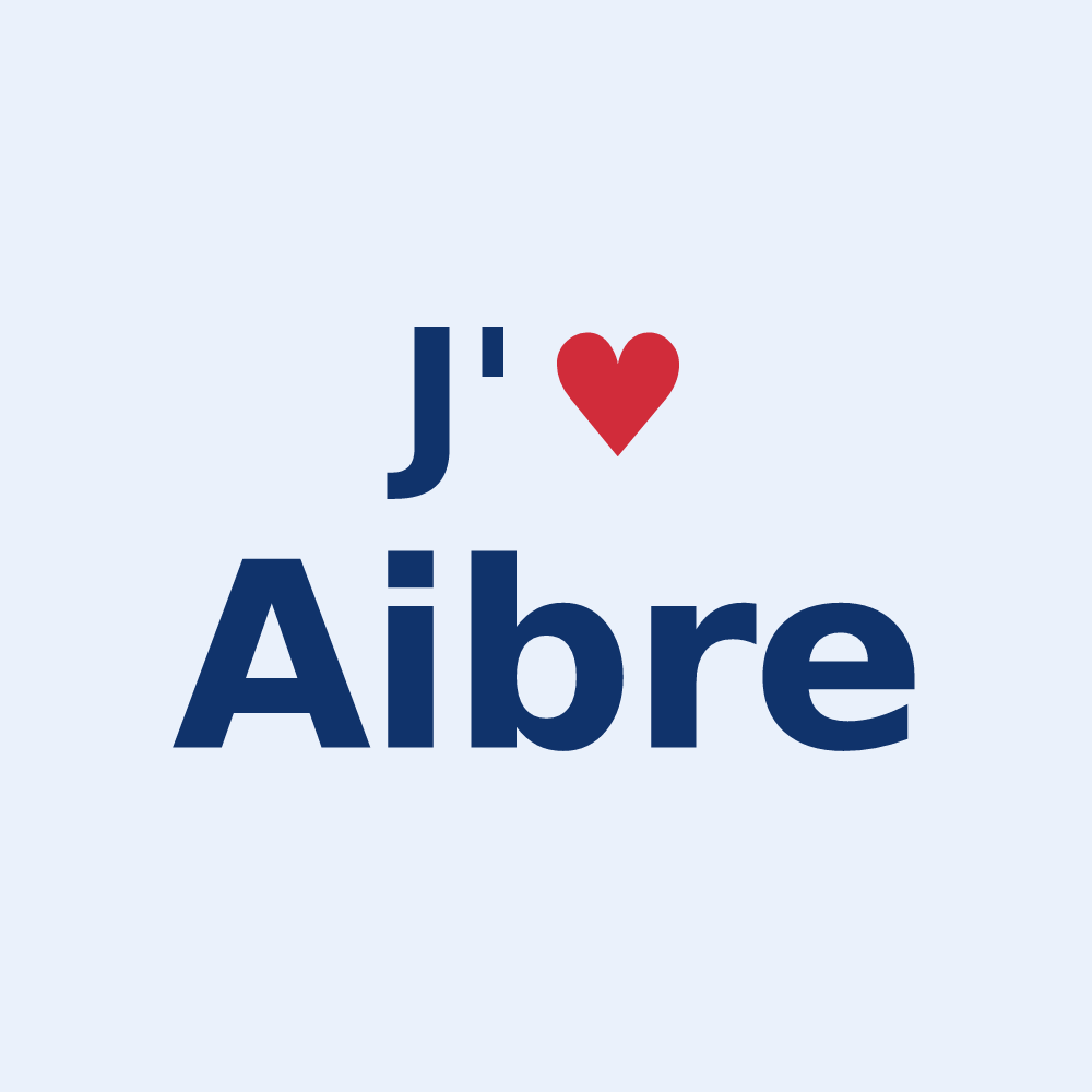 Sticker personnalisé Aibre — design J'aime Aibre