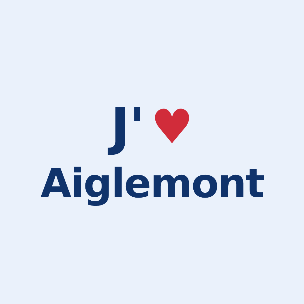 Sticker personnalisé Aiglemont — design J'aime Aiglemont