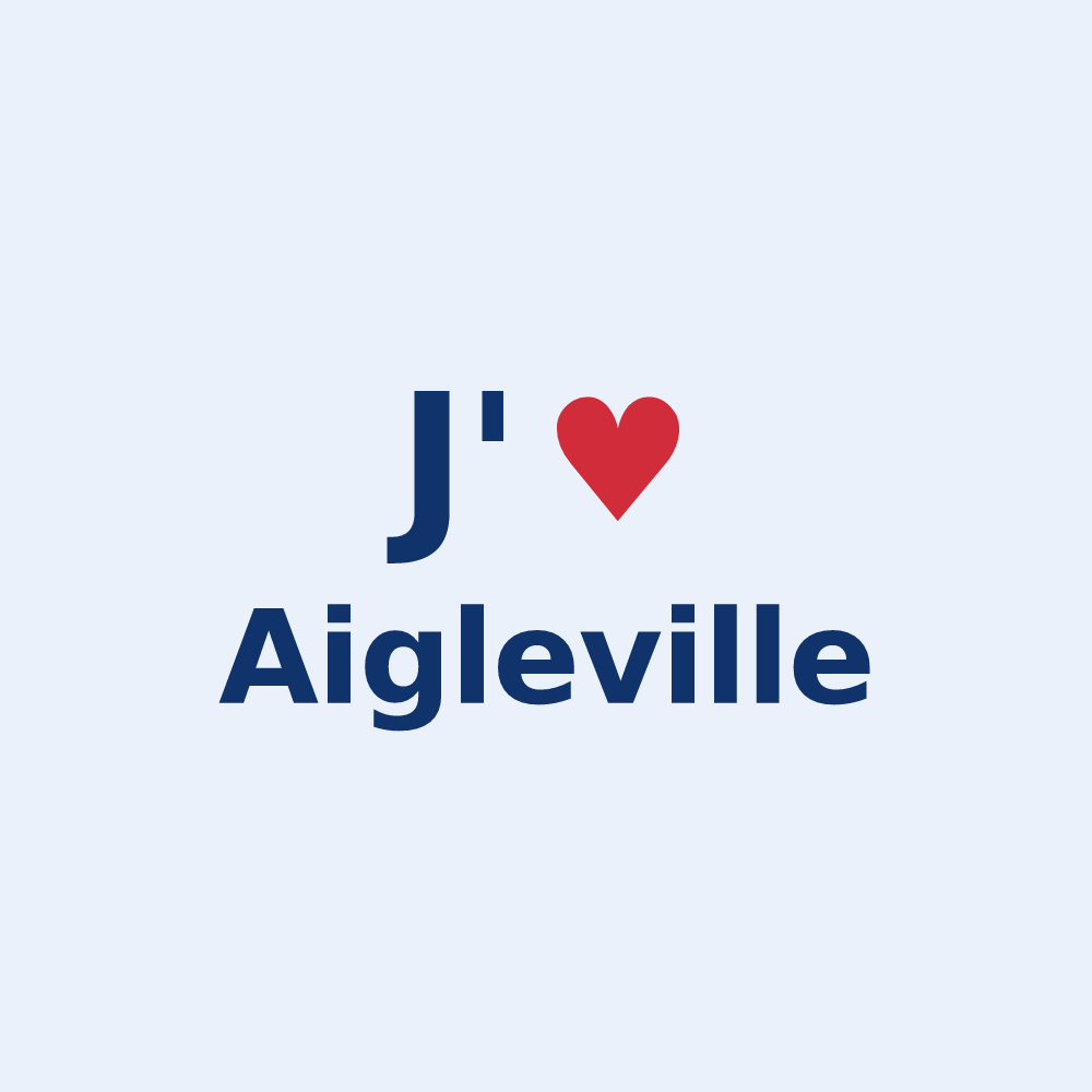 Sticker personnalisé Aigleville — design J'aime Aigleville