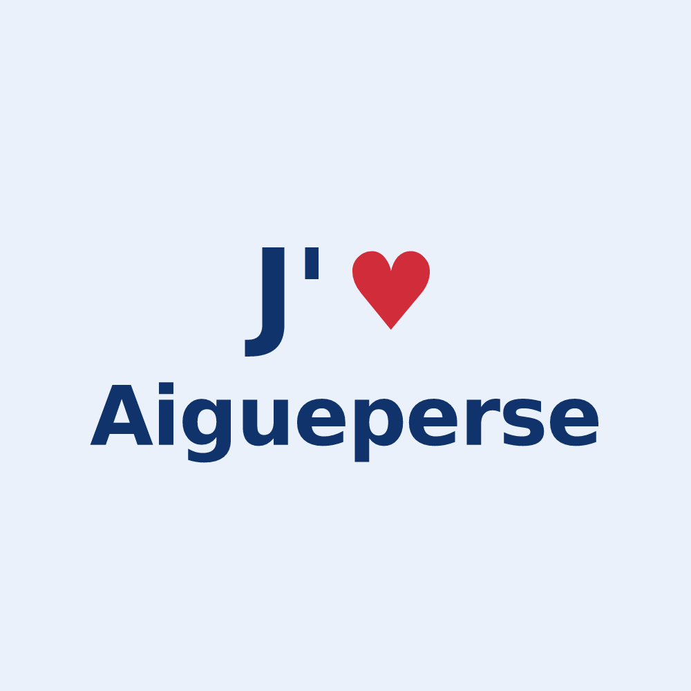 Sticker personnalisé Aigueperse — design J'aime Aigueperse