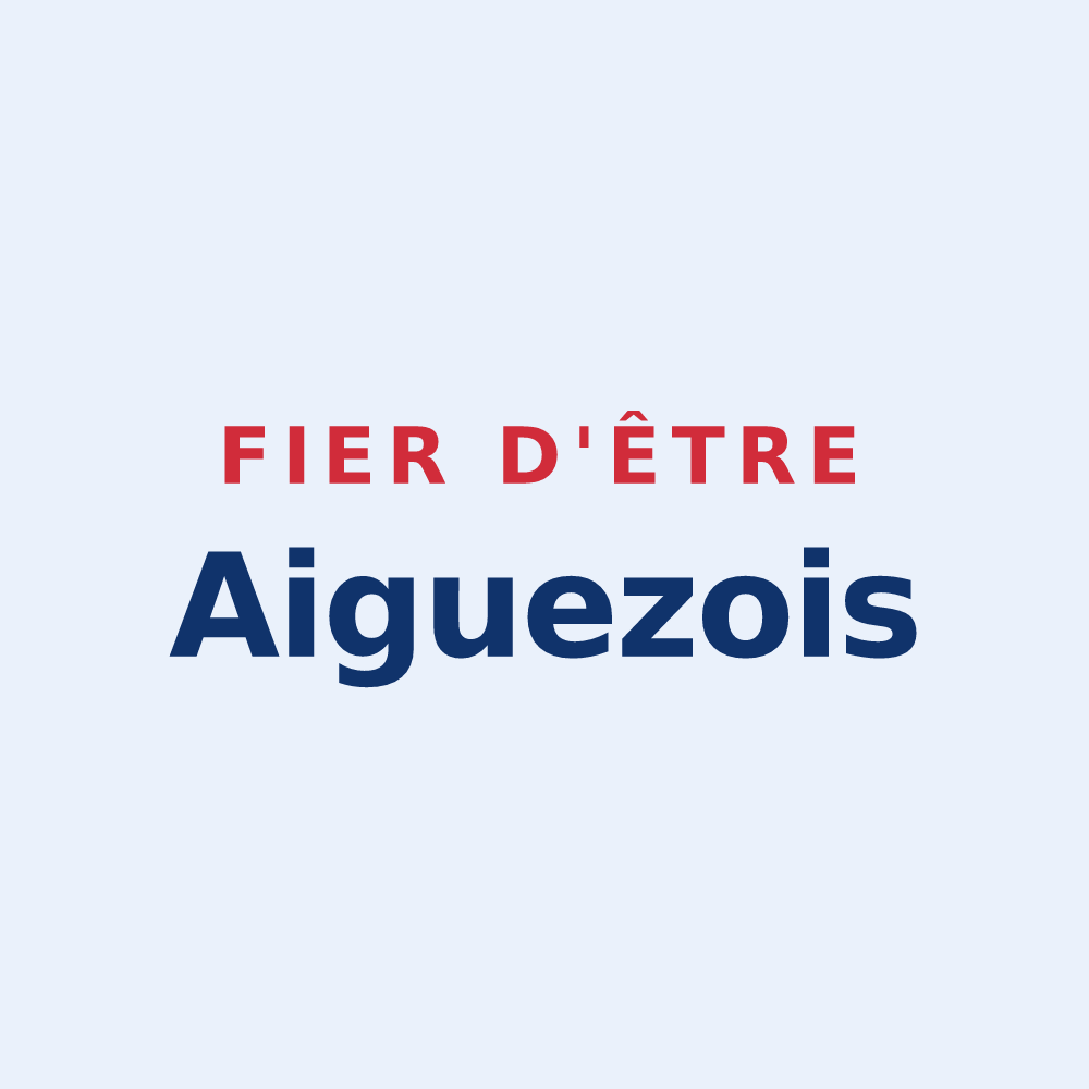 Sticker « Fier d'être Aiguezois » — design pour Aiguèze