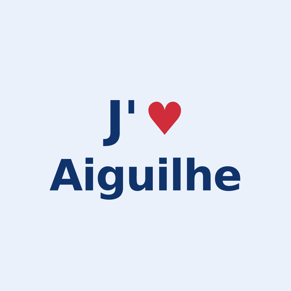 Sticker personnalisé Aiguilhe — design J'aime Aiguilhe