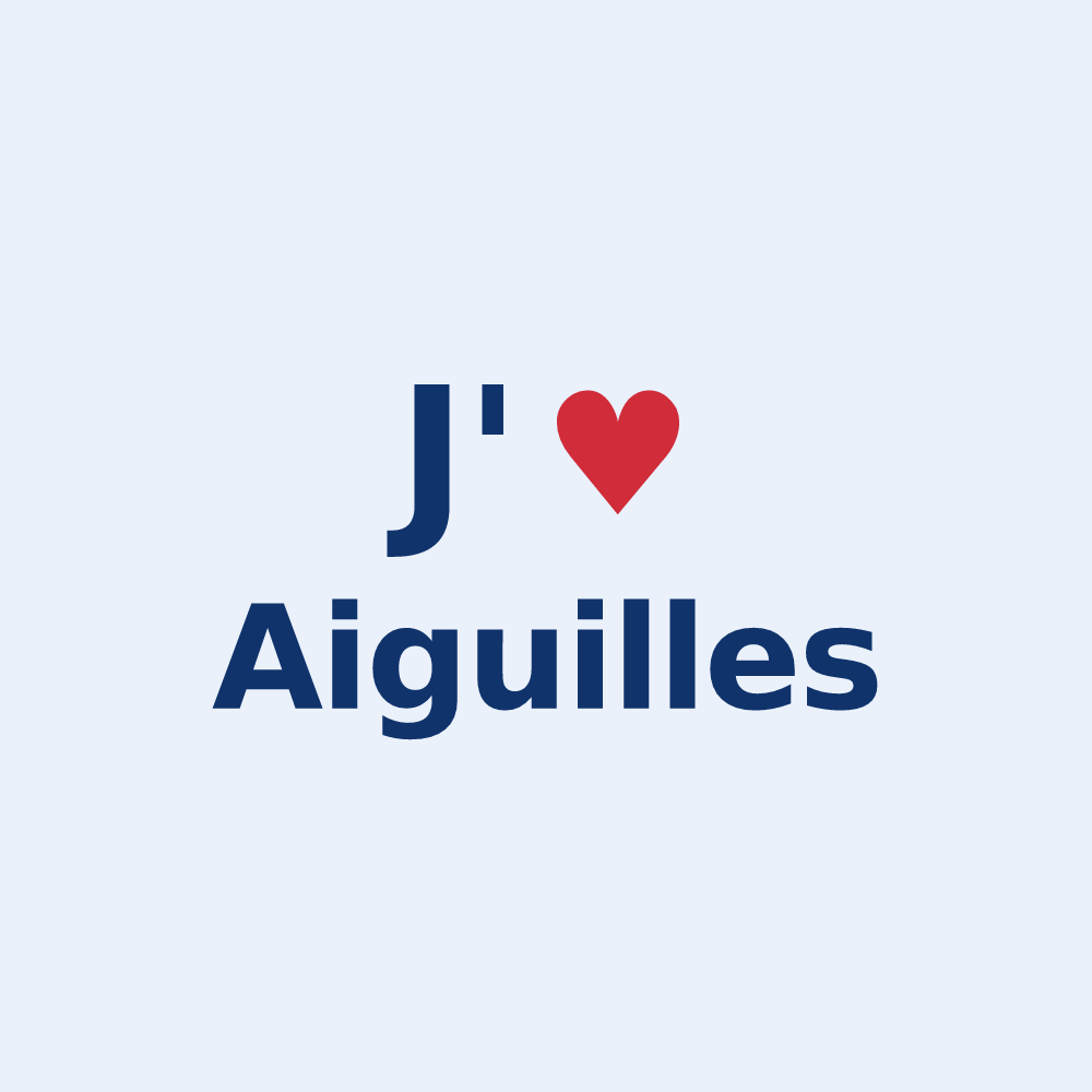 Sticker personnalisé Aiguilles — design J'aime Aiguilles