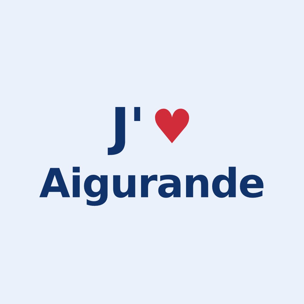 Sticker personnalisé Aigurande — design J'aime Aigurande