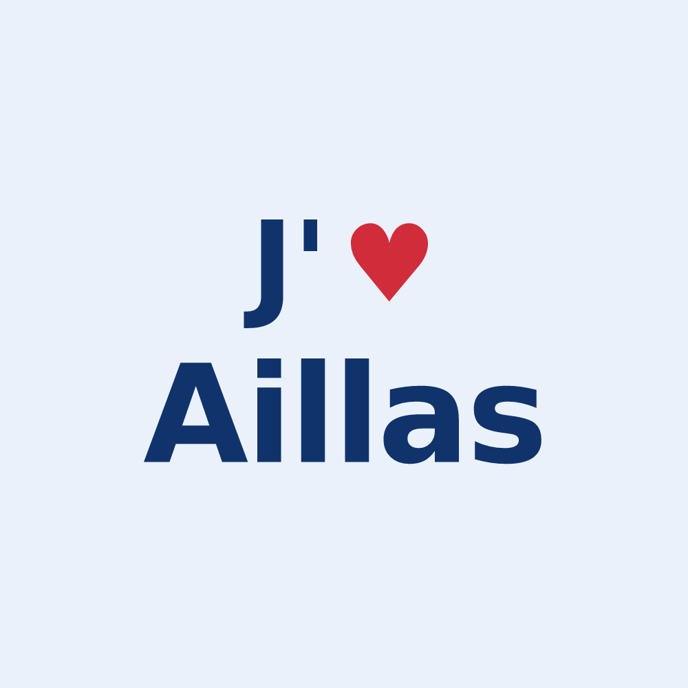 Sticker personnalisé Aillas — design J'aime Aillas