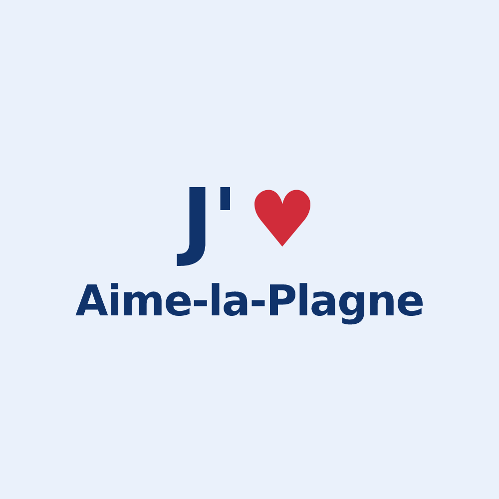 Sticker personnalisé Aime-la-Plagne — design J'aime Aime-la-Plagne