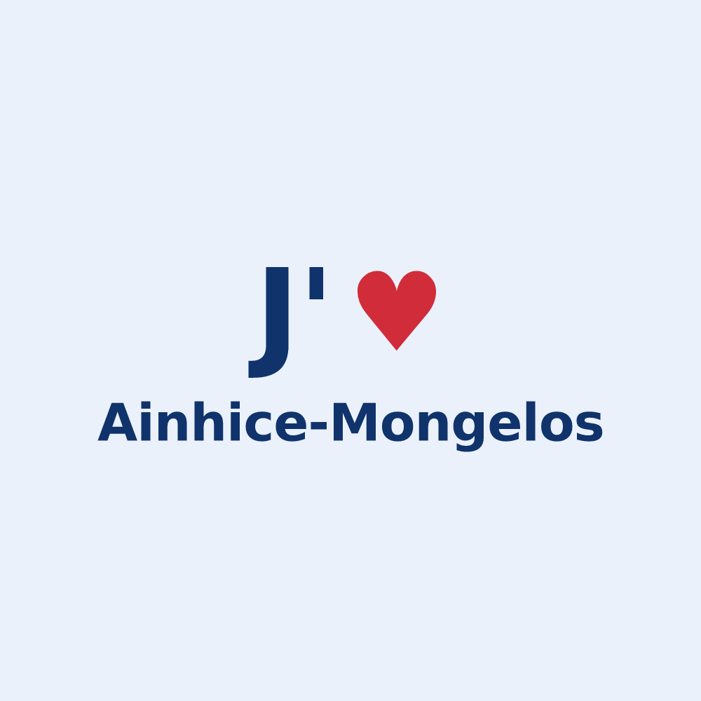 Sticker personnalisé Ainhice-Mongelos — design J'aime Ainhice-Mongelos