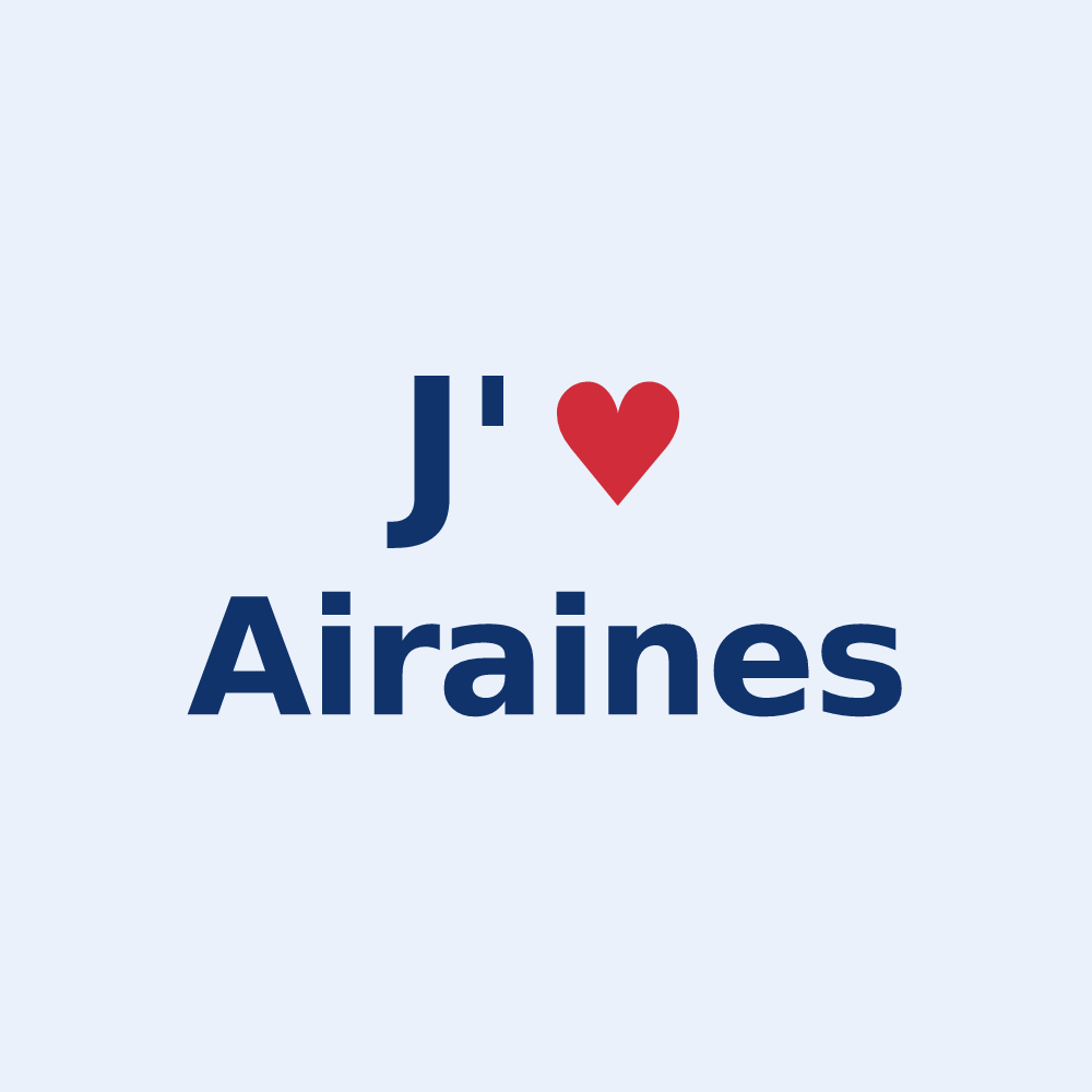 Sticker personnalisé Airaines — design J'aime Airaines