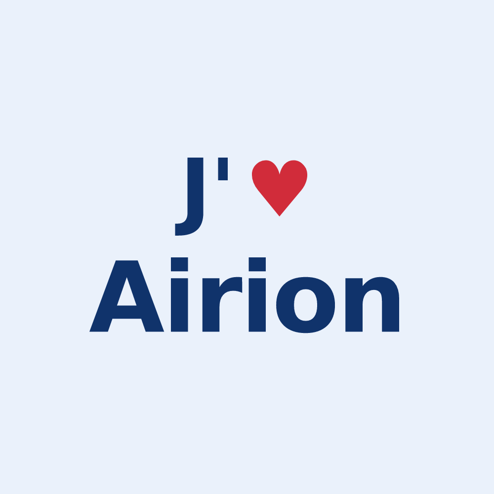 Sticker personnalisé Airion — design J'aime Airion