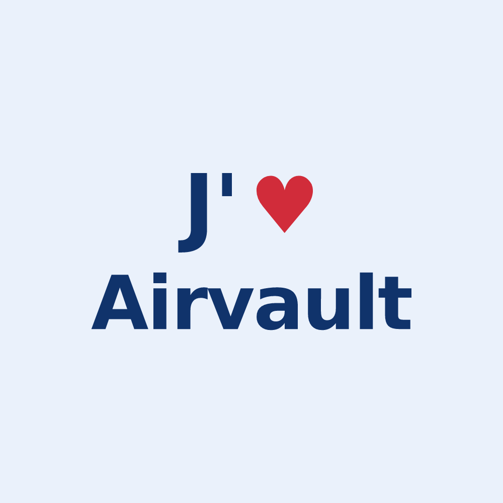 Sticker personnalisé Airvault — design J'aime Airvault