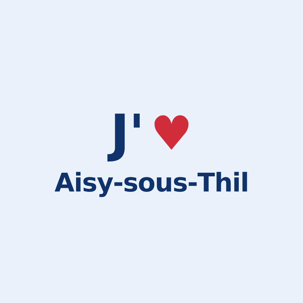 Sticker personnalisé Aisy-sous-Thil — design J'aime Aisy-sous-Thil