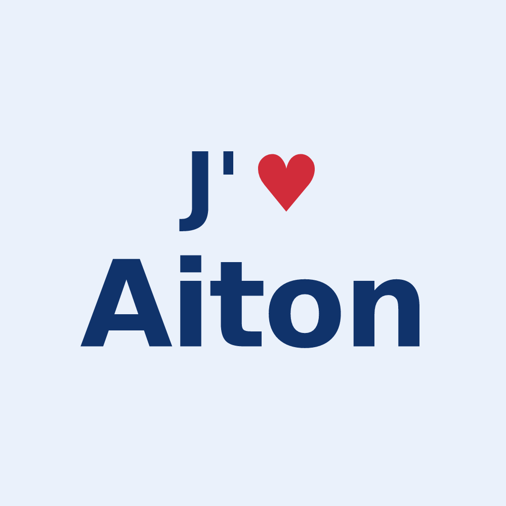 Sticker personnalisé Aiton — design J'aime Aiton