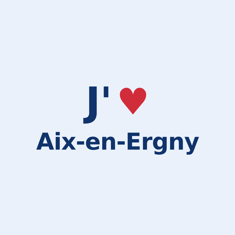 Sticker personnalisé Aix-en-Ergny — design J'aime Aix-en-Ergny