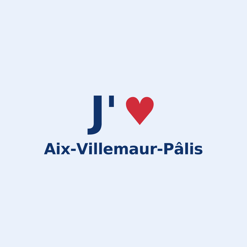 Sticker personnalisé Aix-Villemaur-Pâlis — design J'aime Aix-Villemaur-Pâlis