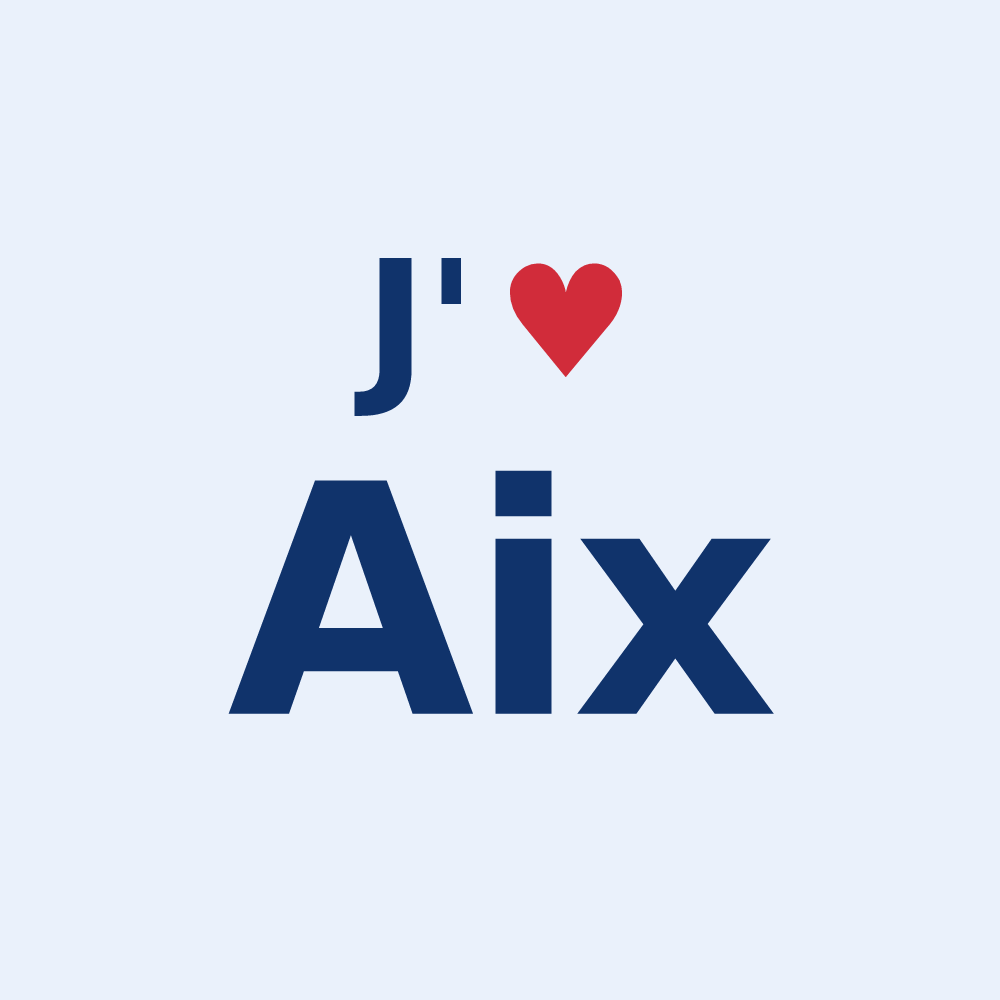 Sticker personnalisé Aix — design J'aime Aix