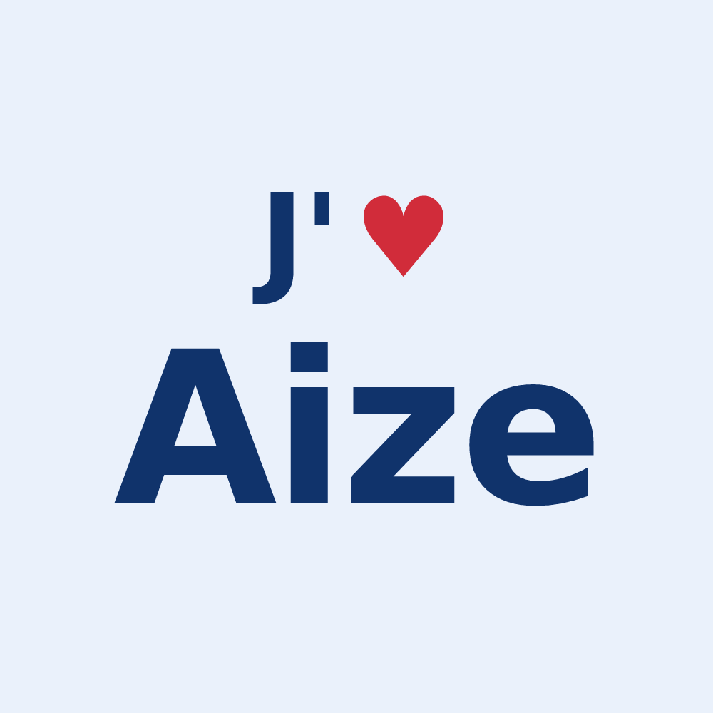 Sticker personnalisé Aize — design J'aime Aize