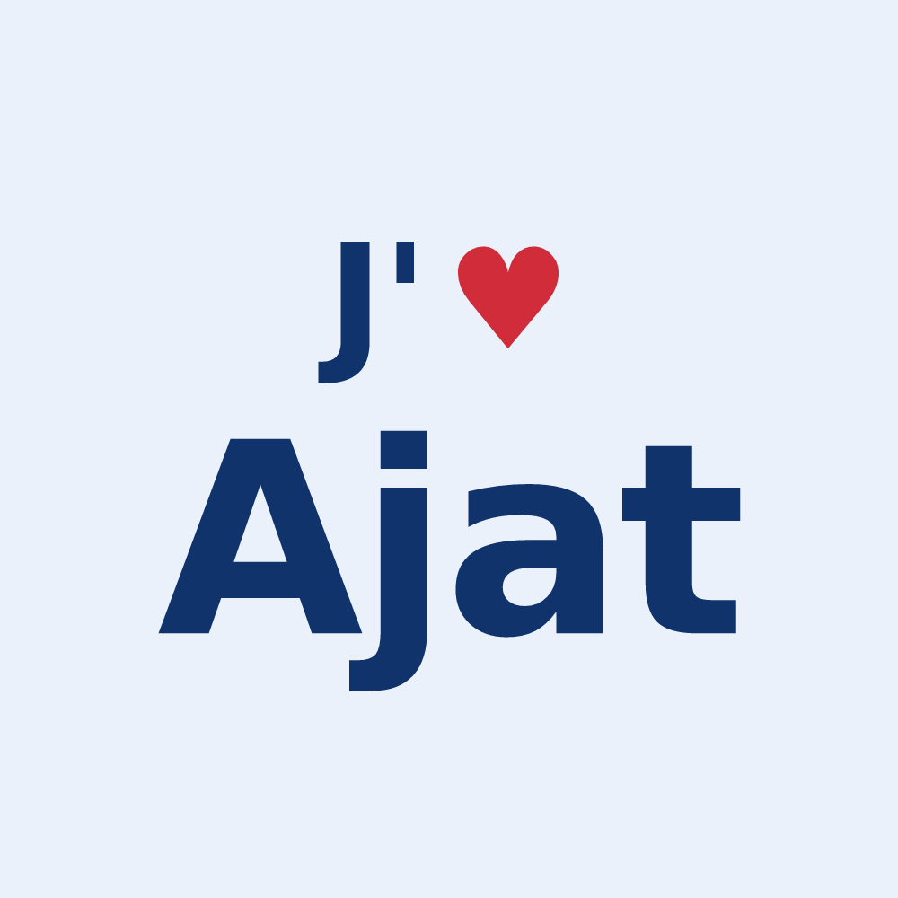 Sticker personnalisé Ajat — design « J'aime Ajat » imprimé sur le sticker