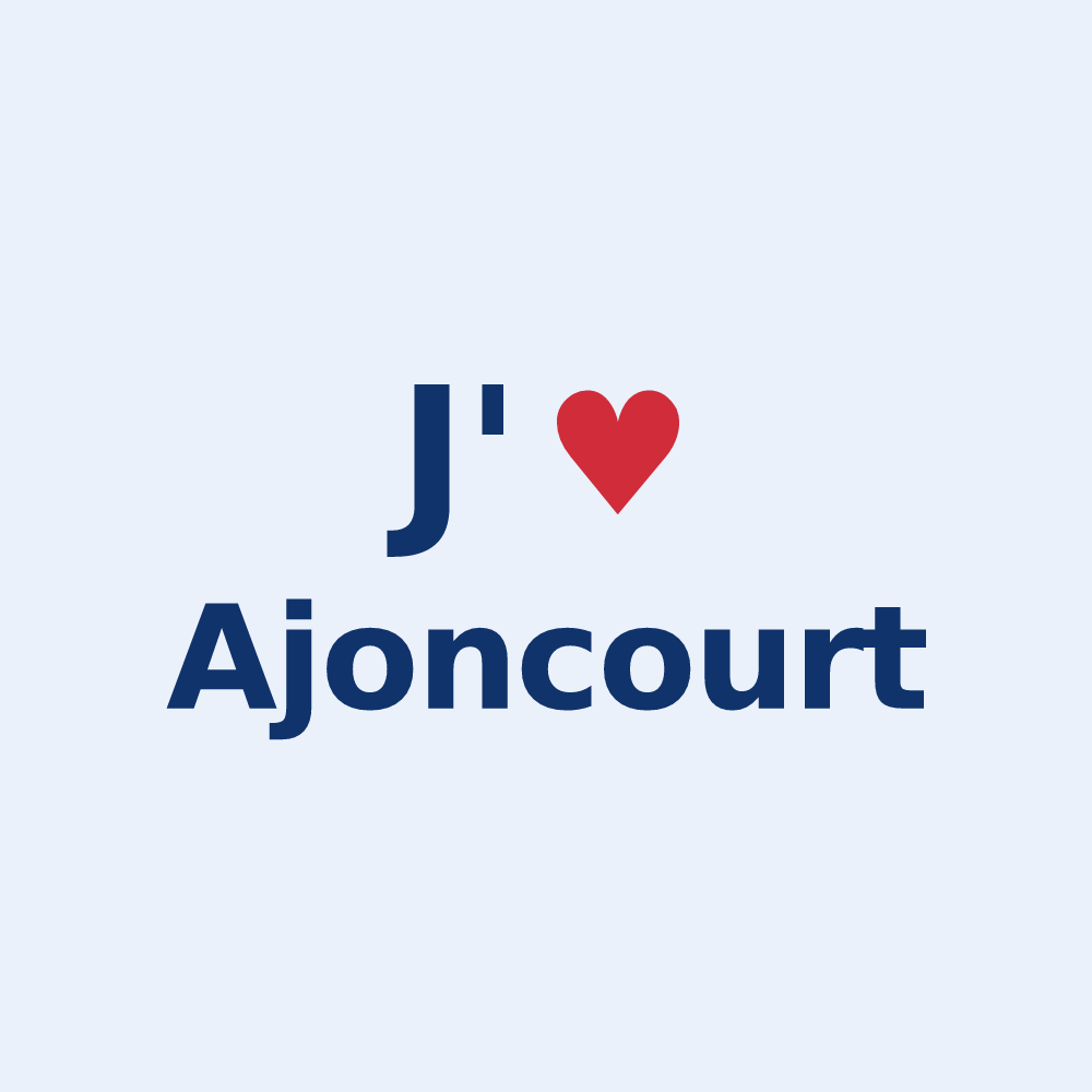 Sticker personnalisé Ajoncourt — design J'aime Ajoncourt