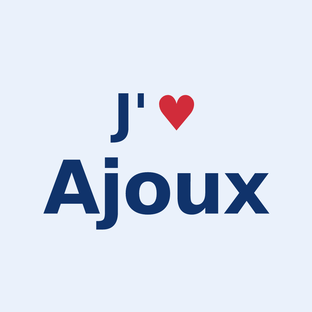 Sticker personnalisé Ajoux — design J'aime Ajoux