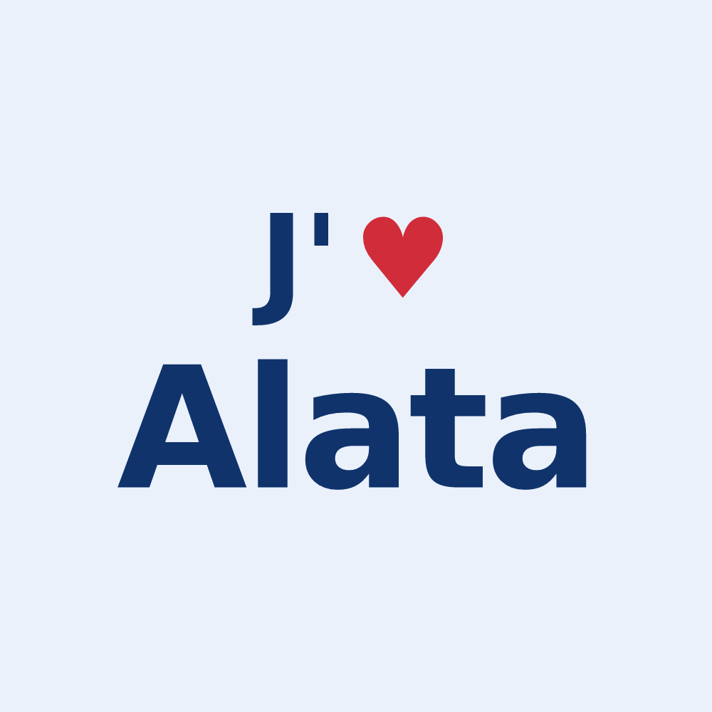 Sticker personnalisé Alata — design J'aime Alata