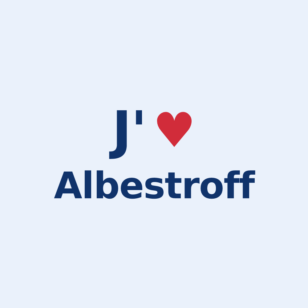 Sticker personnalisé Albestroff — design J'aime Albestroff