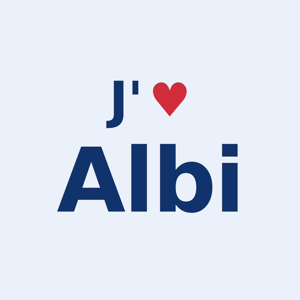 Sticker personnalisé Albi — design J'aime Albi