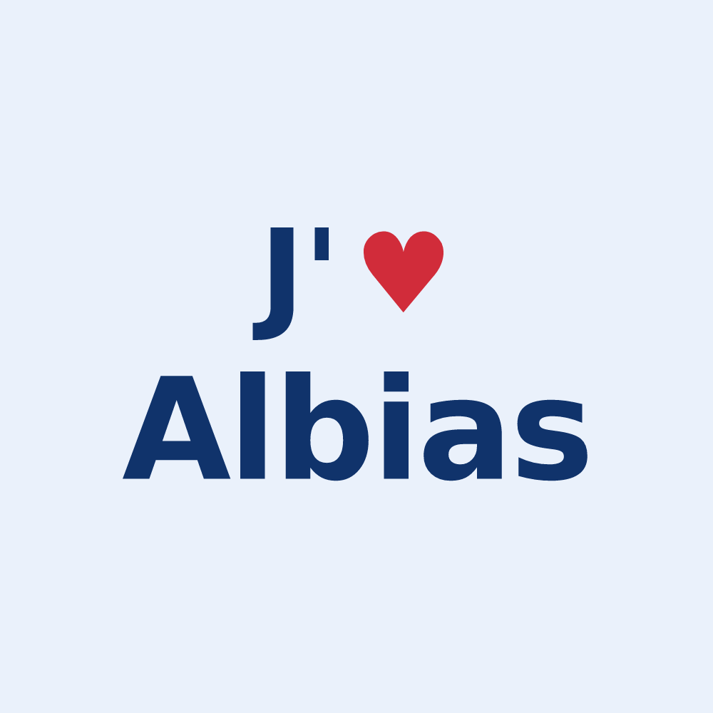 Sticker personnalisé Albias — design J'aime Albias