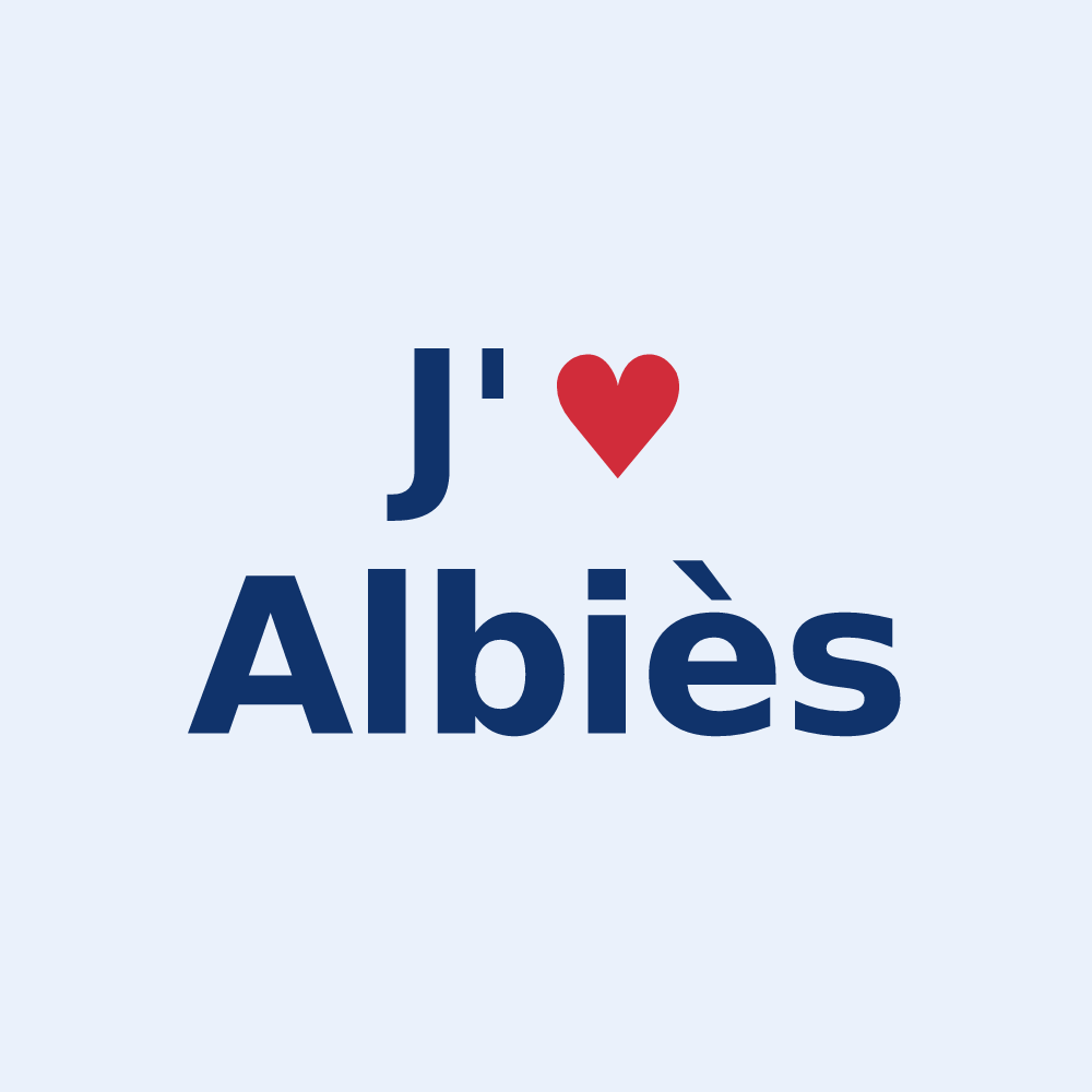 Sticker personnalisé Albiès — design J'aime Albiès