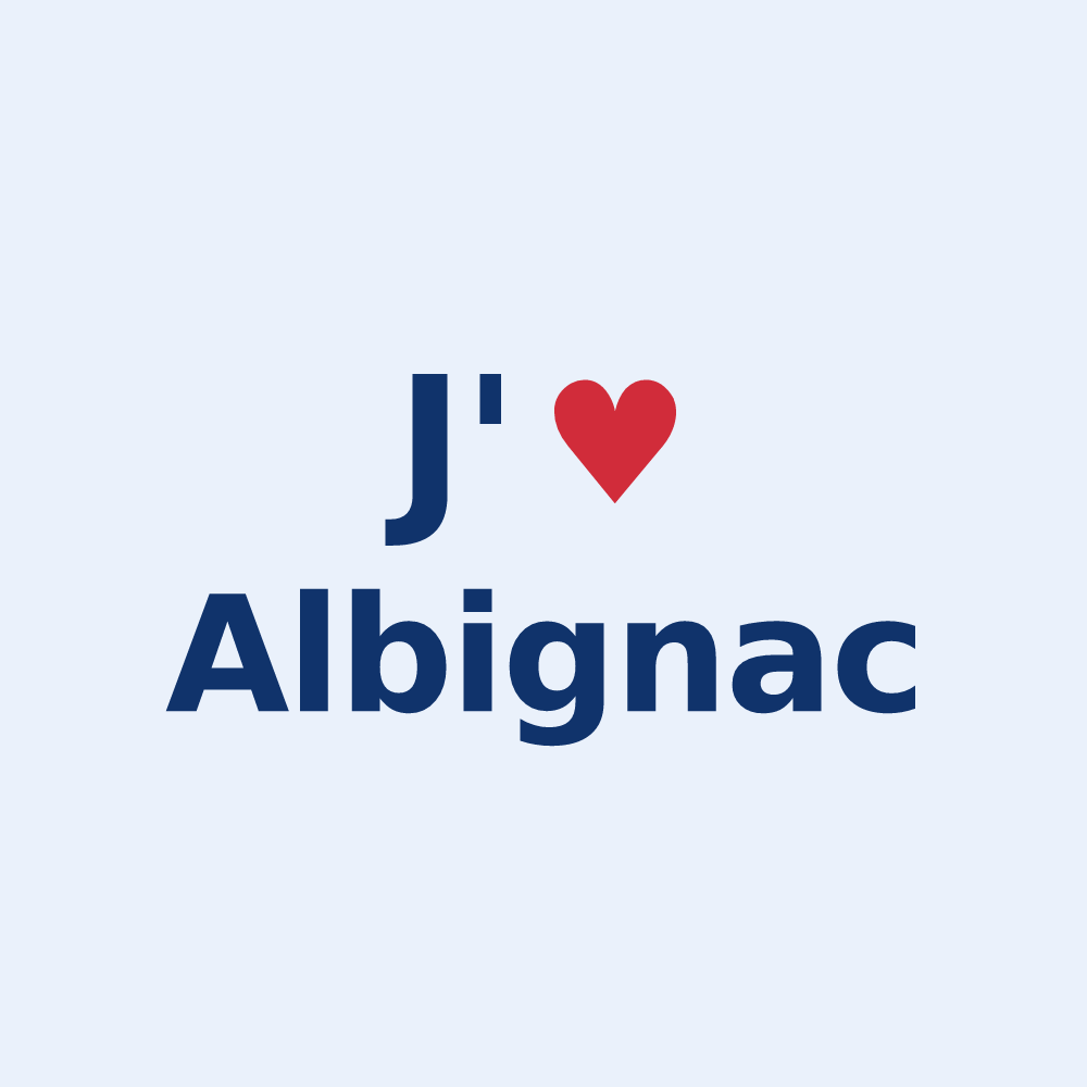 Sticker personnalisé Albignac — design J'aime Albignac
