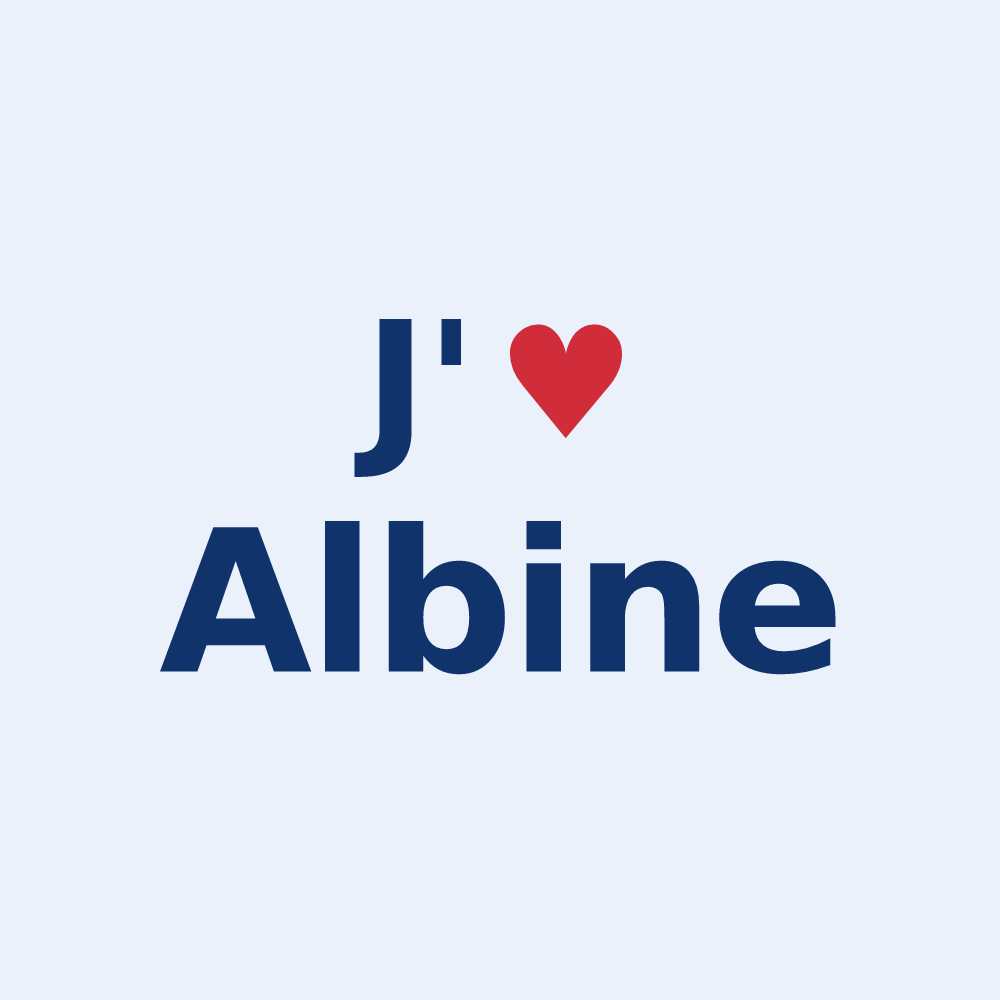 Sticker personnalisé Albine — design J'aime Albine