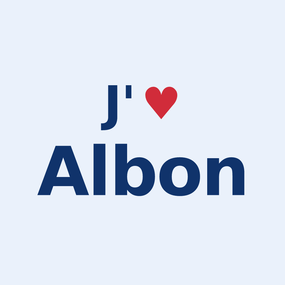 Sticker personnalisé Albon — design J'aime Albon