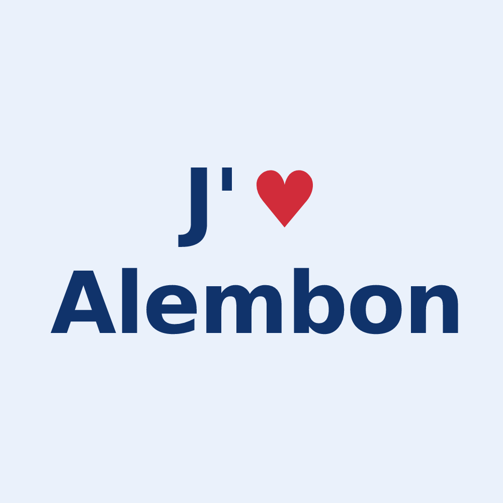 Sticker personnalisé Alembon — design J'aime Alembon