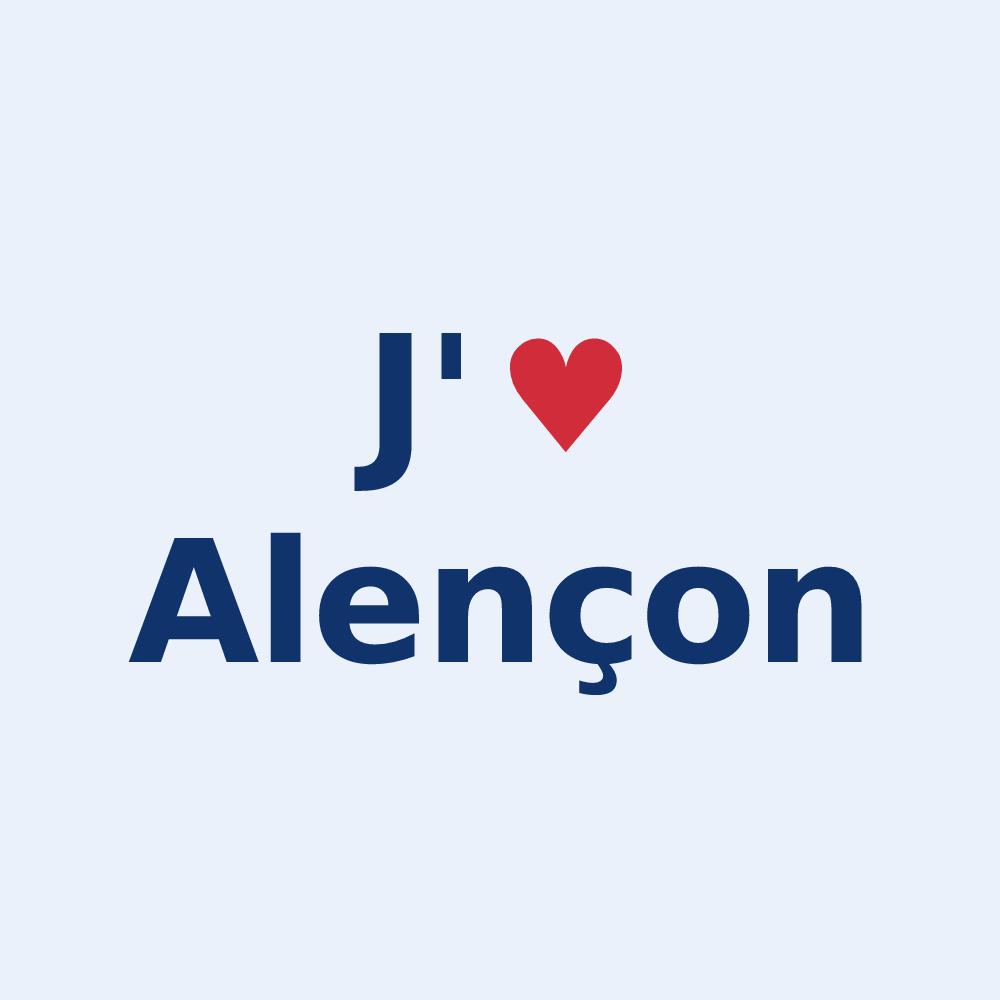 Sticker personnalisé Alençon — design J'aime Alençon