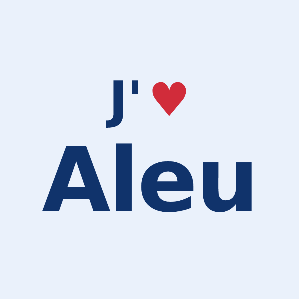 Sticker personnalisé Aleu — design J'aime Aleu