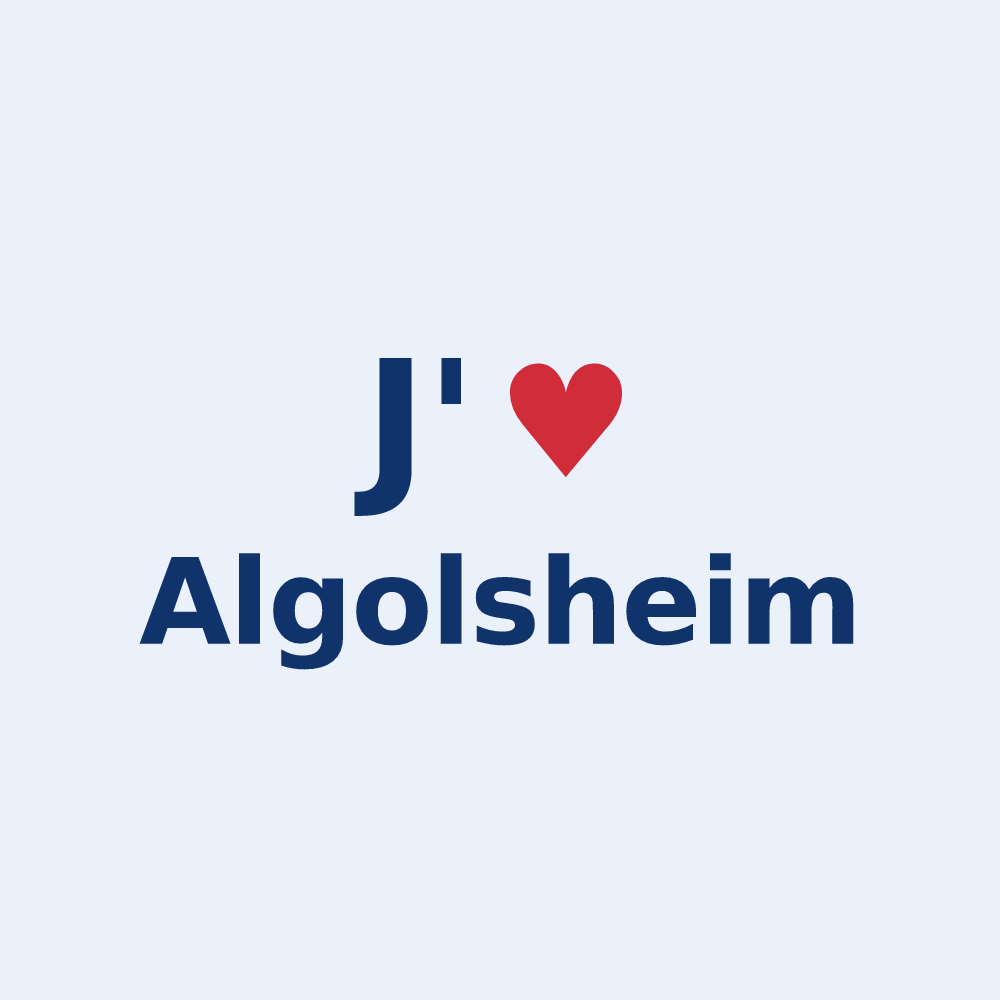 Sticker personnalisé Algolsheim — design J'aime Algolsheim