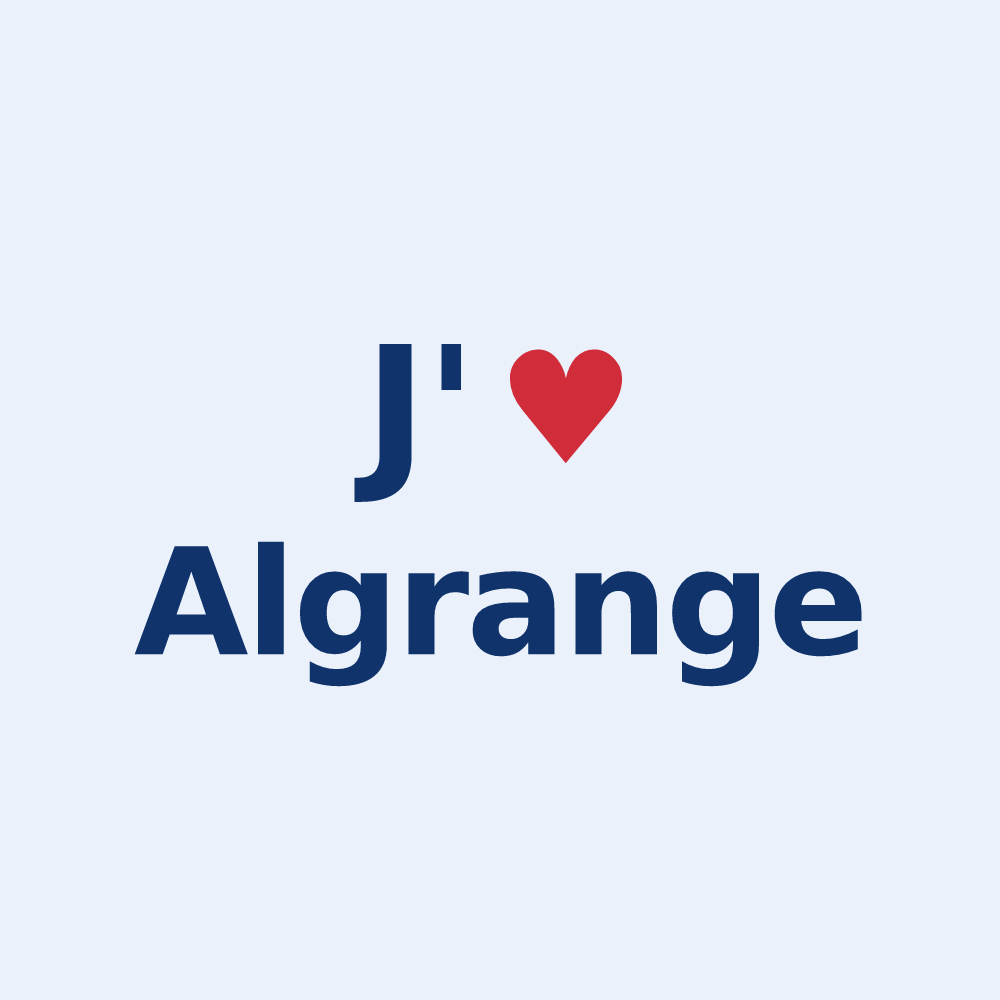 Sticker personnalisé Algrange — design J'aime Algrange