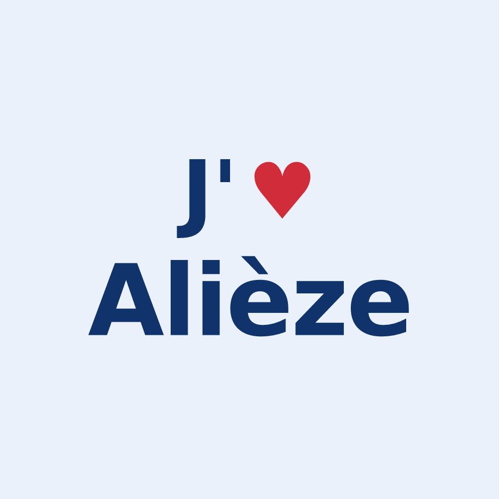 Sticker personnalisé Alièze — design J'aime Alièze
