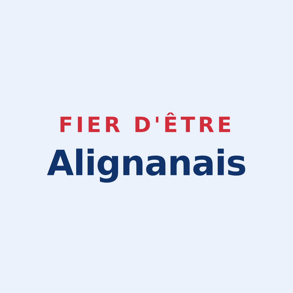 Sticker « Fier d'être Alignanais » — design pour Alignan-du-Vent