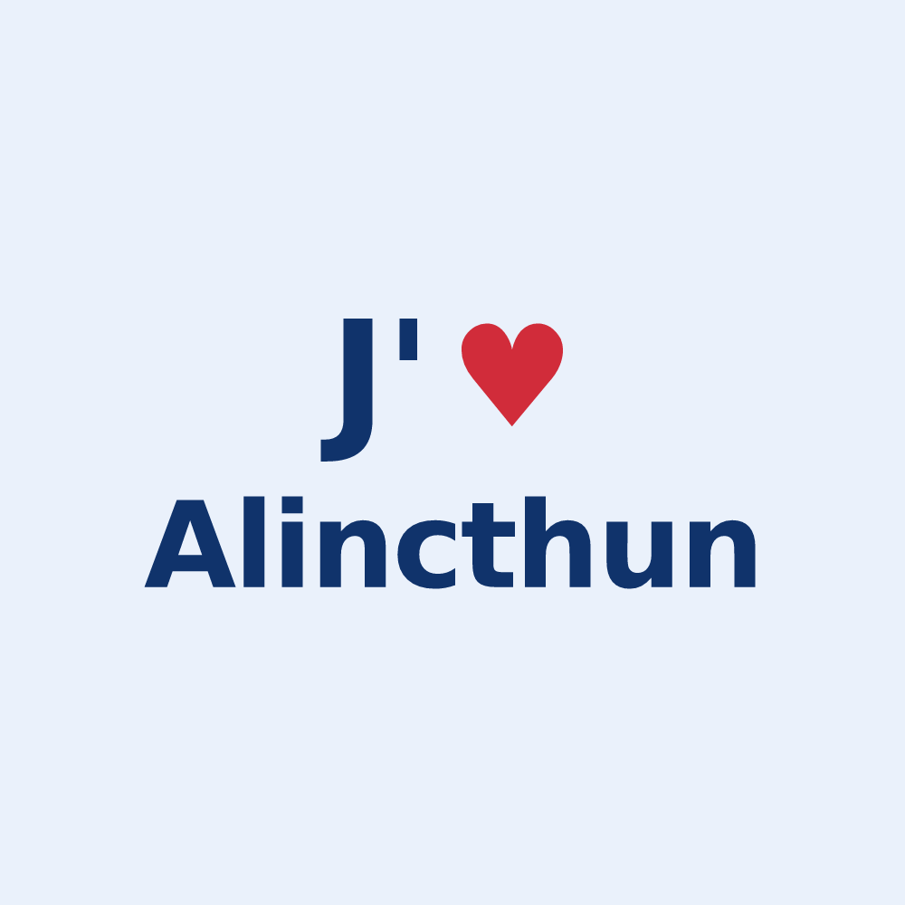 Sticker personnalisé Alincthun — design J'aime Alincthun