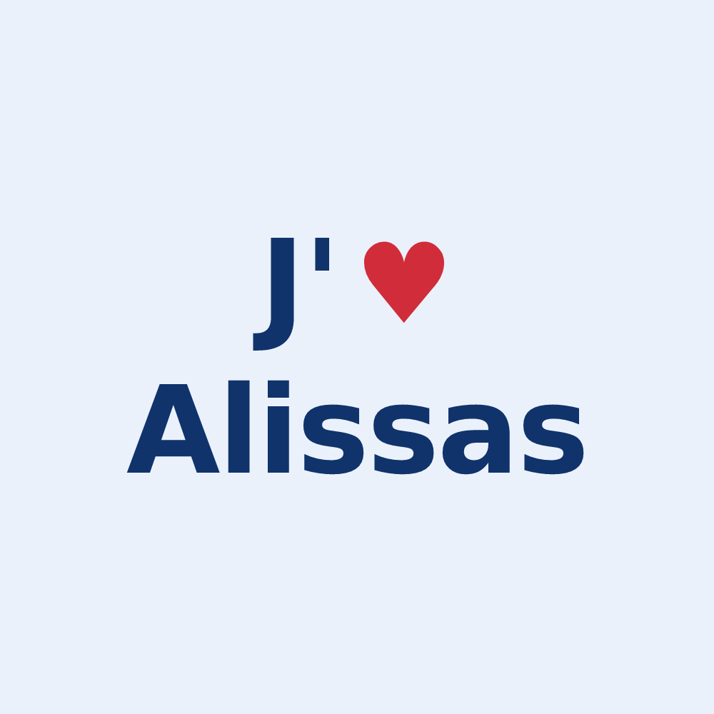 Sticker personnalisé Alissas — design « J'aime Alissas » imprimé sur le sticker