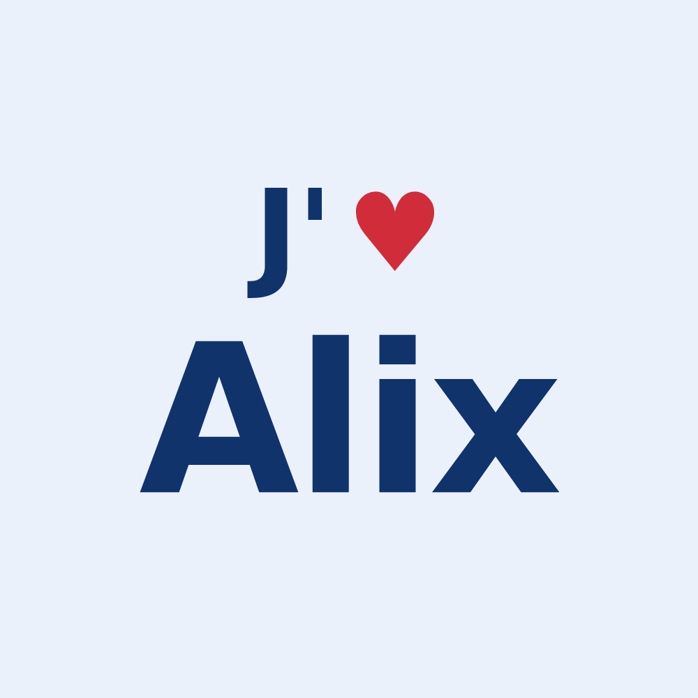Sticker personnalisé Alix — design J'aime Alix