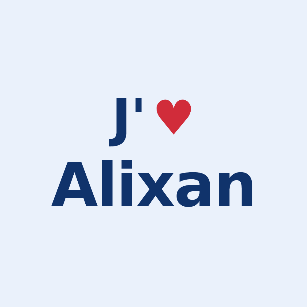 Sticker personnalisé Alixan — design J'aime Alixan